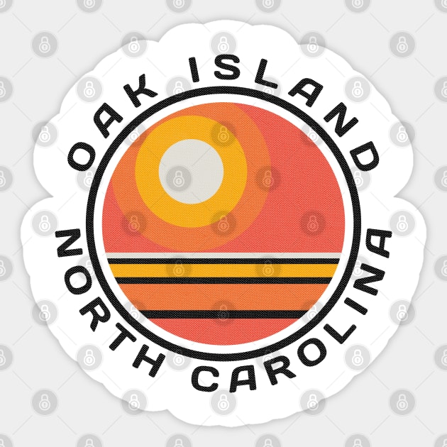 Oak Island, NC Summertime Vacationing Sunrise Sticker by Contentarama